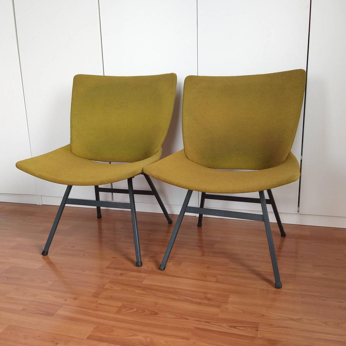 Pair of Vintage Lupina Chair by Niko Kralj, Stol Kamnik Easy Chair, Green Lounge Chair, 60s Design