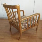 Vintage Scandinavian Armchair, Danish Lounge Chair, Wooden Armchair, Scandinavian Design, 60s