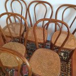 1 Of 6 Thonet Style Dining Chairs, Thonet n14 Chairs, Cane Dining Chairs, 80s