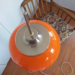 Mid Century Rare Adjustable Orange Floor Lamp, Vintage Floor Lamp, Retro Lighting, Model "Faro" Design by Harvey Guzzini, Italy, 70s