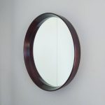 Vintage Scandinavian Teak Mirror, Mid Century Modern Wood Mirror, 60s