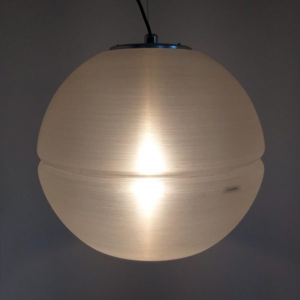 Vintage Spheric Space Age Ceiling Lamp, Adjustable Guzzini Globe Pendant Lamp, 70's, Meblo Guzzini