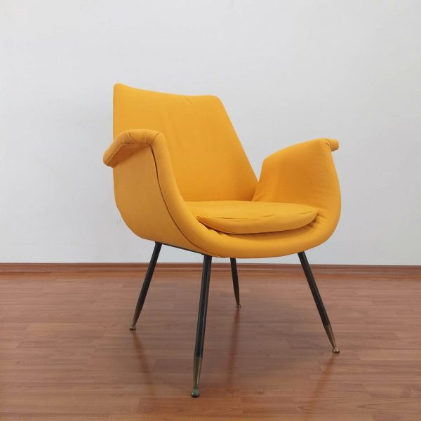 Vintage Italian Lounge Chair, Gastone Rinaldi Design, 50s