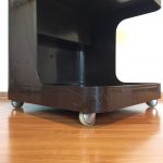 Vintage Longato Black Trolley, GAME Side Table by Marcello Siard, Magazine Rack, Bar Trolley, Italy 60s