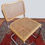 Mid Century Modern Marcel Breuer Cesca Chair, Bauhaus Chrome Chair, Italy, 80s