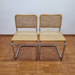 Pair Of Mid Century Modern Marcel Breuer Cesca Chairs, Italy,80s
