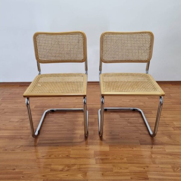 Pair Of Mid Century Modern Marcel Breuer Cesca Chairs, Italy,90s