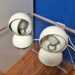 Pair Of White Eclisse Table Lamps by Vico Magistretti for Artemide, Italy 60s