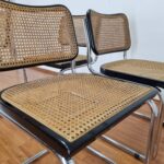 Set of 4 Mid Century Modern Marcel Breuer Cesca Chairs, Italy 80s