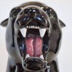 Black Panther Ceramic Statue, Italy 80s