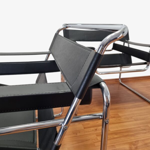 1 of 2 Vintage Marcel Breuer Wassily Chair, Italy, 80s