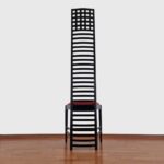 Mid-Century Modern Italian Hill House Dining Chair by Charles Rennie Mackintosh, Italy 80s