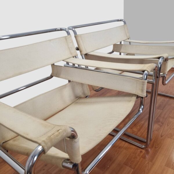 1 of 2 Original Gavina Marcel Breuer Wassily Chair, Italy, 80s