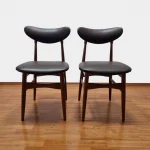 Pair Of Italian Dinning Chairs, Teak Dinning Chairs, Danish Design, 60s