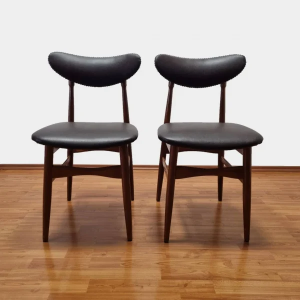 Pair Of Italian Dining Chairs Teak, Danish Century Teak Dining Chairs