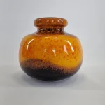 Vintage Fat Lava Ceramic Vase, West German Pottery, 60s