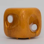 Mid Century Bertoncello Ceramic Vase, Cube Vase, Italian Pottery, 70s
