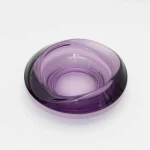 Vintage Glass Ashtray, Murano Glass Decor, Purple Glass, Mid Century Glass, 60s