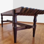 Mid Century Teak Bench Side Table, Scandinavian Design, Italy 70s