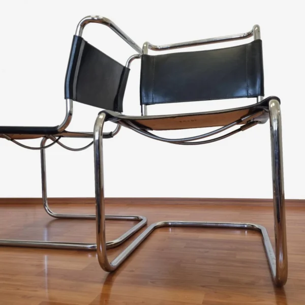 Pair of B33 Dining Chairs by Marcel Breuer for Thonet, 70s