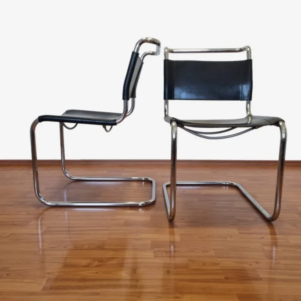Pair of B33 Dining Chairs by Marcel Breuer for Thonet, 70s