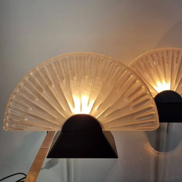 Pair Of Murano Glass Night Lamps, Italy 80s