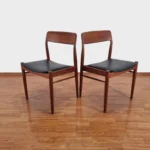 Pair Of Teak Dining Chairs By Niels Otto Möller, Denmark 60s