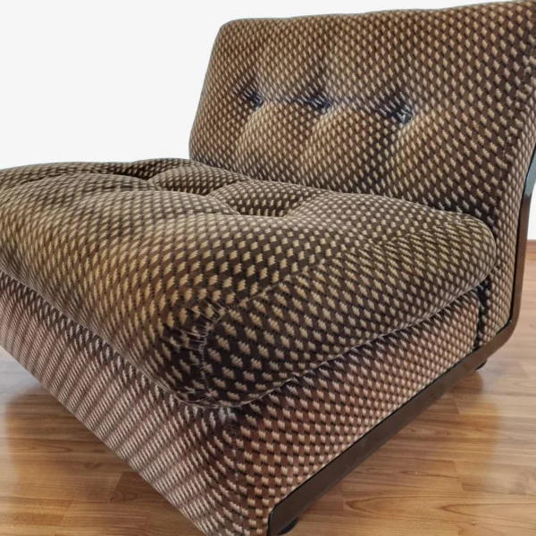 Mid Century Amanta Easy Chair, Vintage Brown Lounge Chair, Mario Bellini for B&B Italy '70s Mid Century Amanta Easy Chair, Vintage Brown Lounge Chair, Mario Bellini for B&B Italy '70s