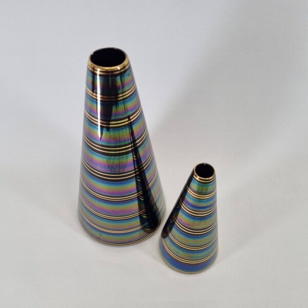 Pair Of Vintage Multicolor Ceramic Vases, Italy 90s