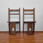 Vintage Wooden Side Chairs, Italy 70s