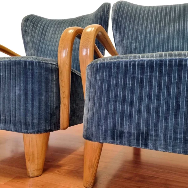Vintage Armchair, Original Art Deco Lounge Chair, Italy 50s