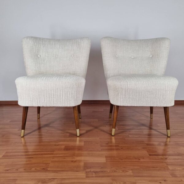 Pair of Vintage Cocktail Chairs, Mid Century Lounge Chairs, Italy 60s