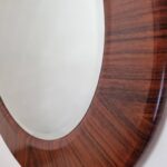 Vintage Round Wall Mirror, Italy 40s