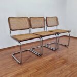 1 of 3 Dark Brown Cesca Chairs, Marcel Breuer, Italy 90s