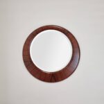 Vintage Round Wall Mirror, Italy 40s