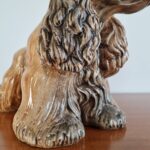 Mid Century Ceramic Dog Statue, Italian Pottery, 70s