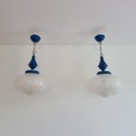 Pair Of Murano Glass Pendant Lamps, Italy 70s