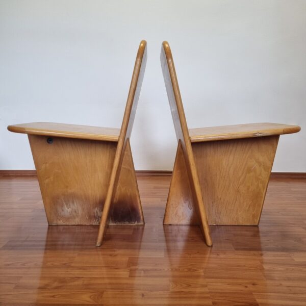 Set Of 4 Mid Century Modern Dinning Chairs, Italy 80s