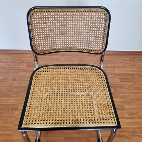 Mid Century Modern Marcel Breuer Cesca Chair, Bauhaus Chrome Chair, Italy, 90s