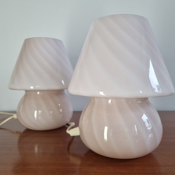 PAIR of Murano Glass Night lamps, Italy 80s