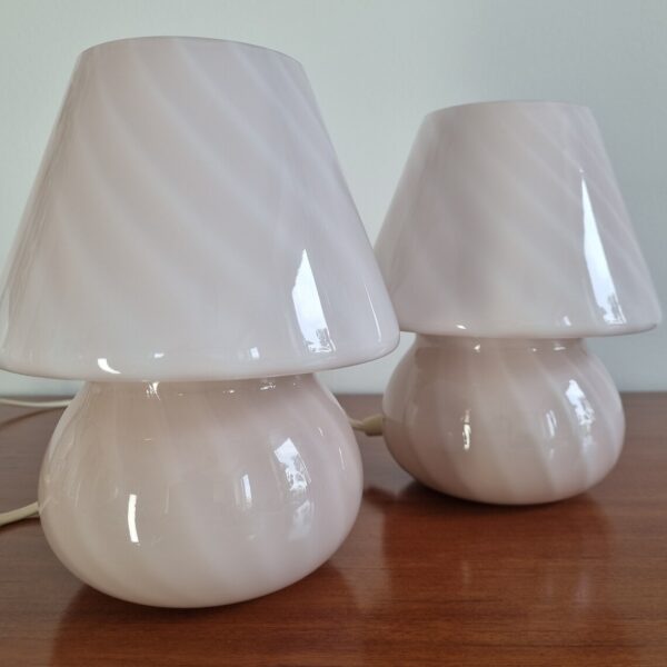 PAIR of Murano Glass Night lamps, Italy 80s