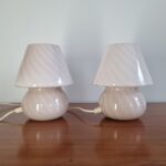 PAIR of Murano Glass Night lamps, Italy 80s