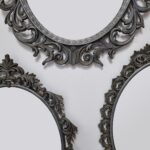 Set Of Brass Wall Mirrors, Italy 60s