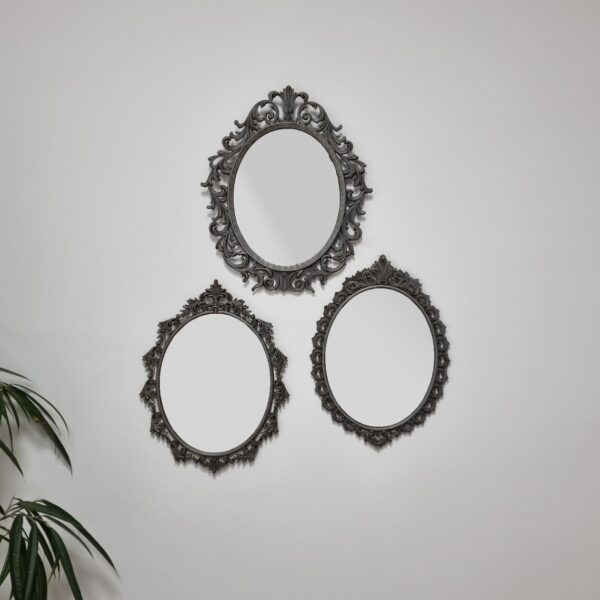 Set Of Brass Wall Mirrors, Italy 60s