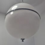 Vintage White Pendant Lamp, Italy 70s