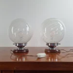Pair Of Murano Glass Night Lamps, Italy 60s