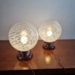 Pair Of Murano Glass Night Lamps, Italy 60s