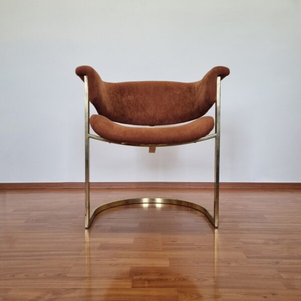 Vintage Brass Dining Chair by Vittorio Introini For Mario Sabot, Italy 70s
