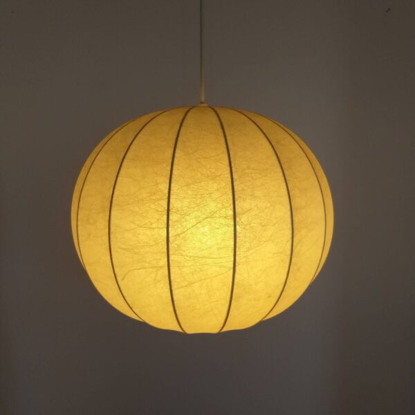 Mid Century Cocoon Lamp,Sphere Hanging Light, Globe Ceiling Lamp, Castiglioni Design,Italian Design, 60s