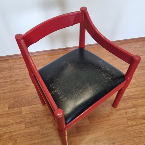 Vintage CARIMATE Chair by Vico Magistretti, Italy 60s